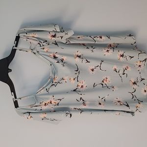 Kayleigh XXL cold shoulder pool blue top